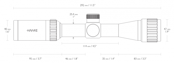 Оптический прицел Hawke Vantage IR 2-7x32 AO Mil-Dot с подсветкой (14211)