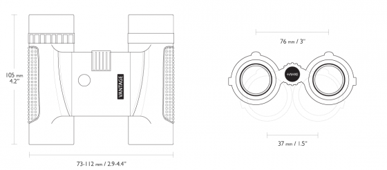 Бинокль HAWKE Vantage 12×25 WP Green (34204)